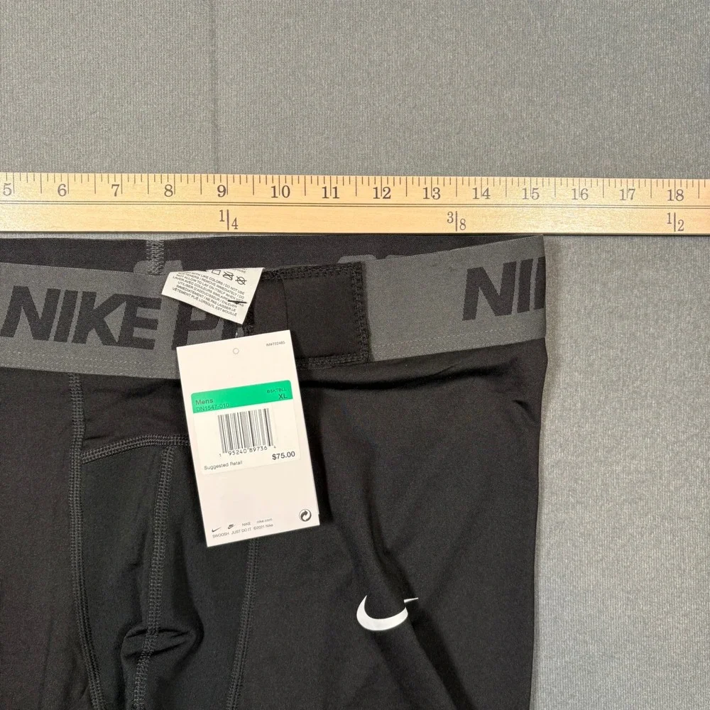 Nike Pro NBA 3/4 Compression Tights Player Issue Base Layer Black XL NWOT DN1547
